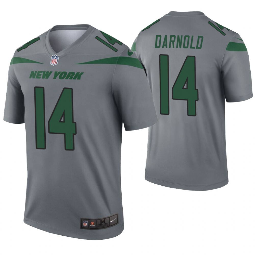 Men New York Jets #14 Darnold grey Nike Limited NFL Jerseys